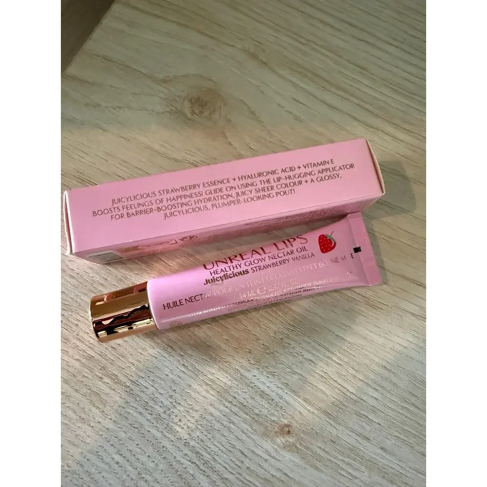 New Charlotte Tilbury Unreal Lips Glow Nectar Oil Juicylicious Strawberry Vanill